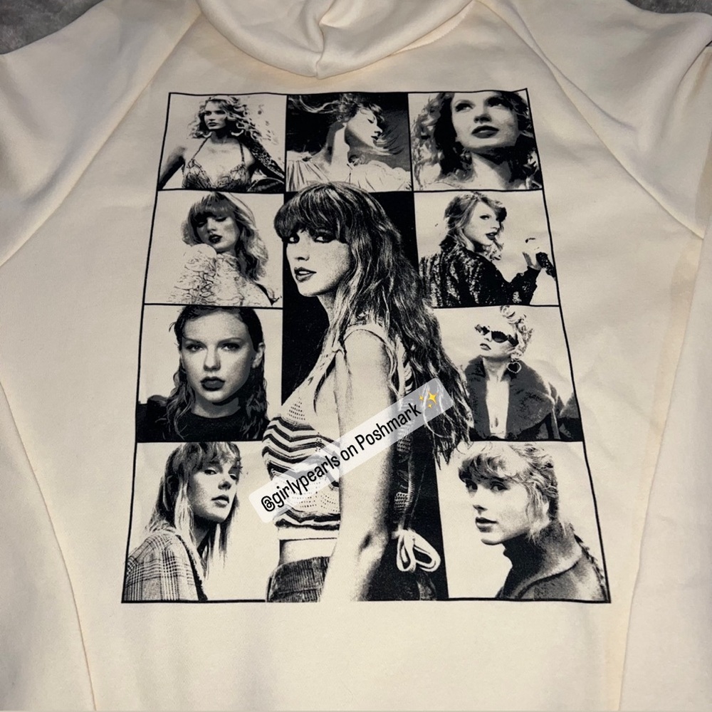 Taylor Swift Exclusive the Eras Tour Beige Hoodie Sweater NEW Official Merch - Picture 16 of 17